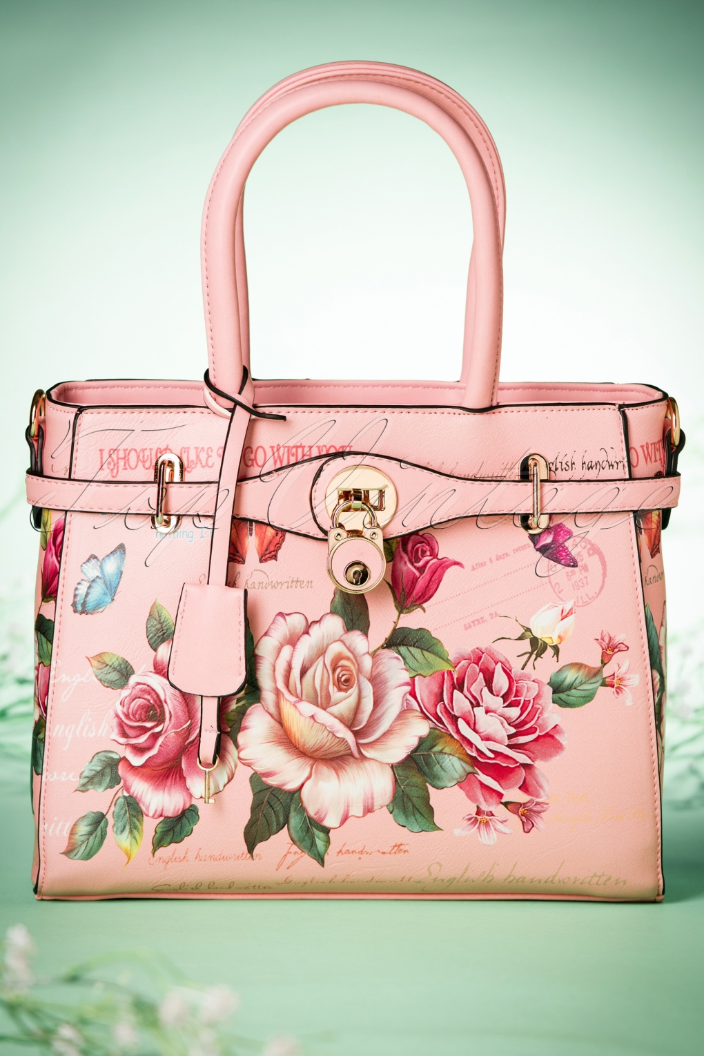 pink flower purse