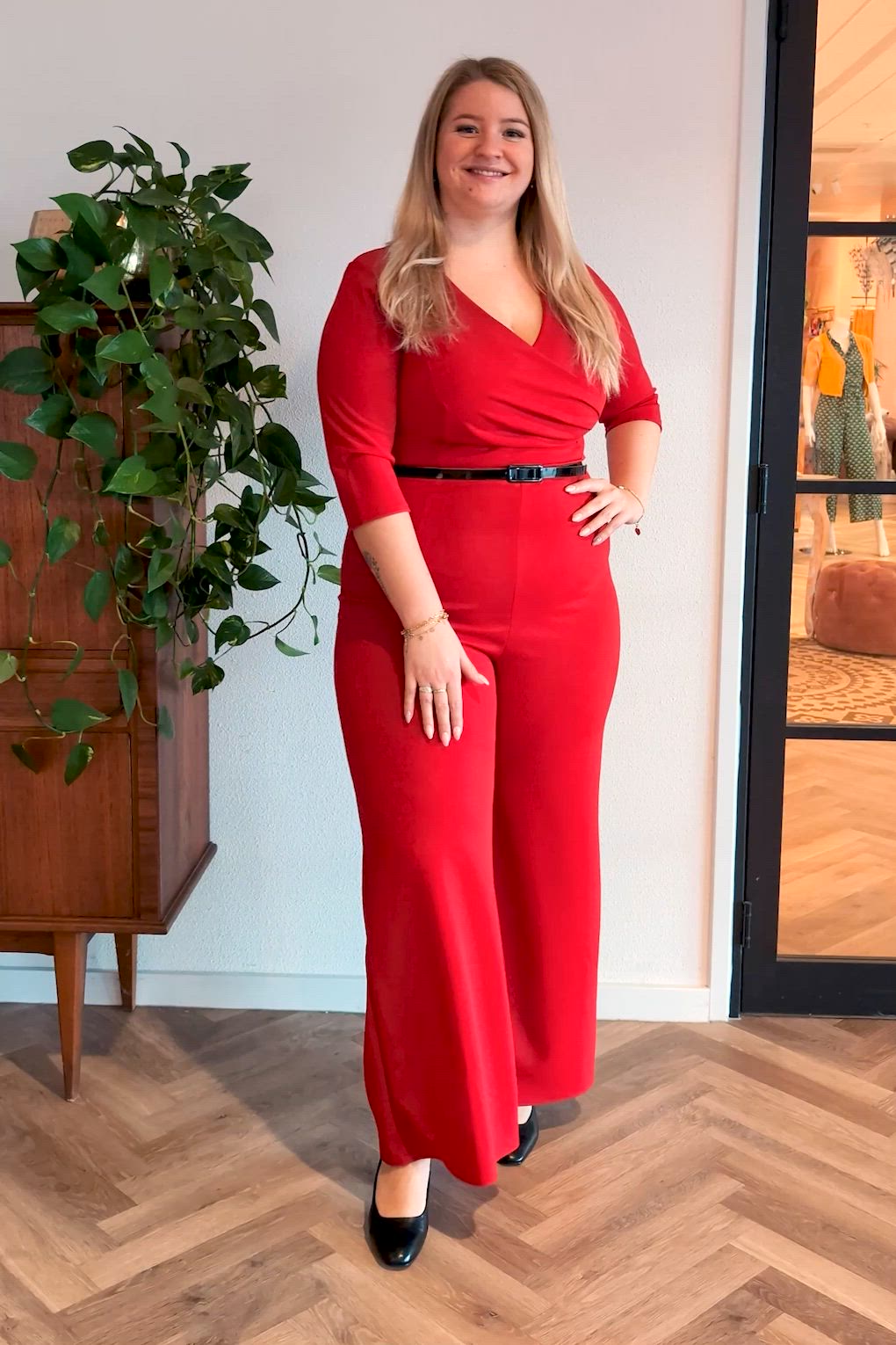 Vintage Chic for Topvintage - Tammy jumpsuit in lipstickrood 5