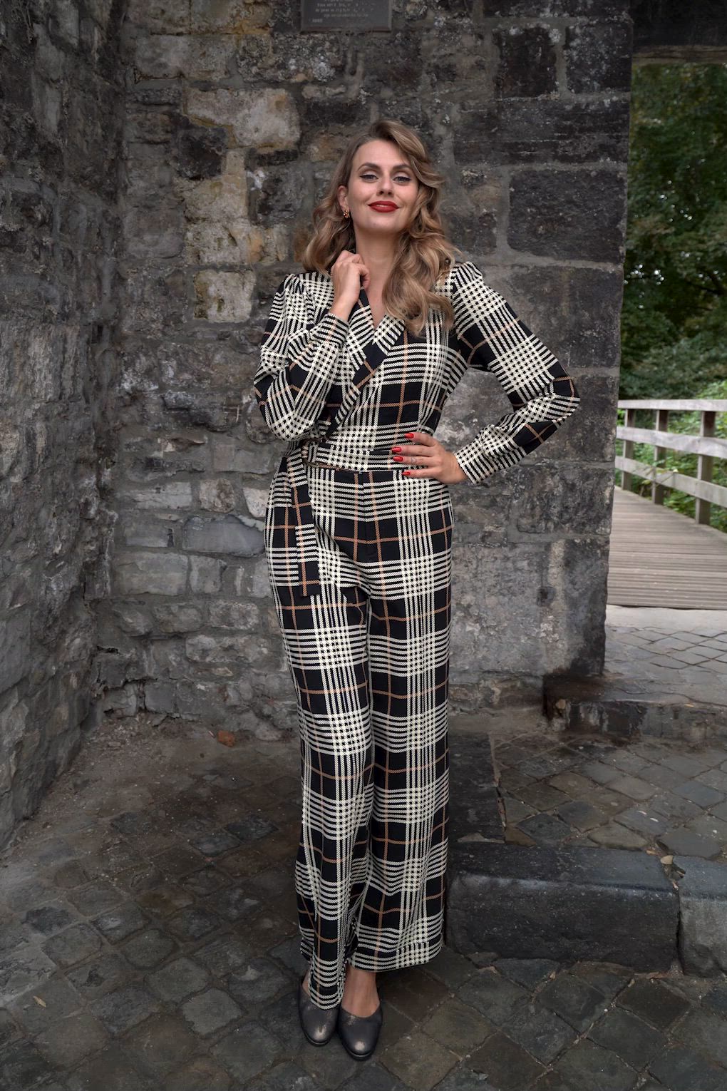 K-Design - Daria Tartan jumpsuit in zwart 2