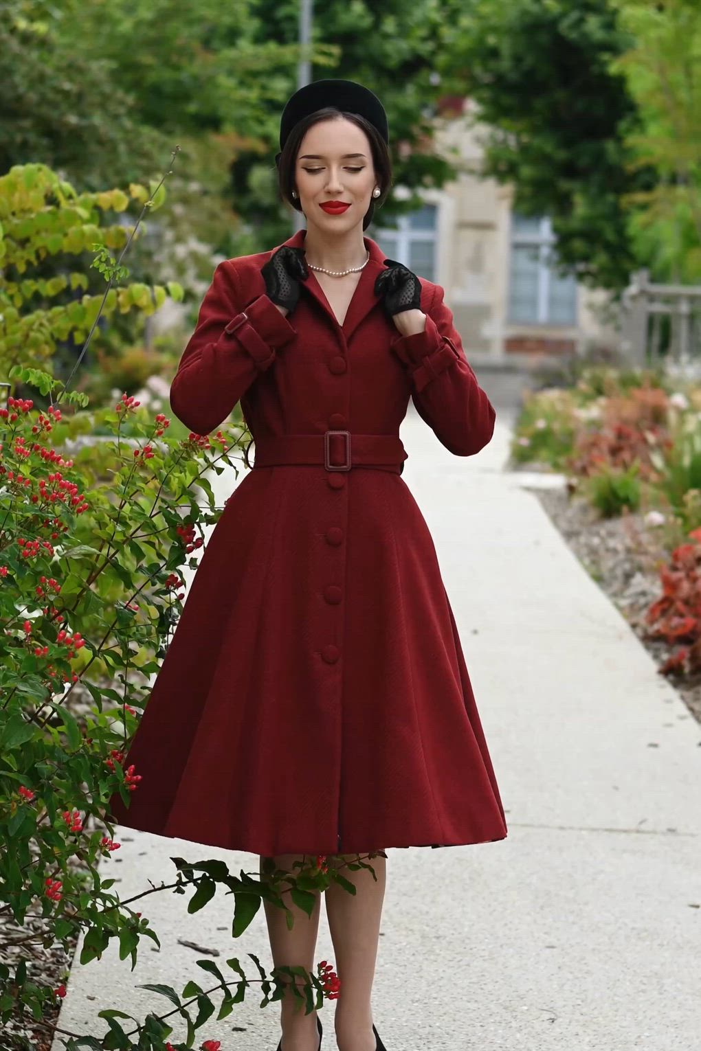 Hearts & Roses - Abigail swing jas in terracotta 3