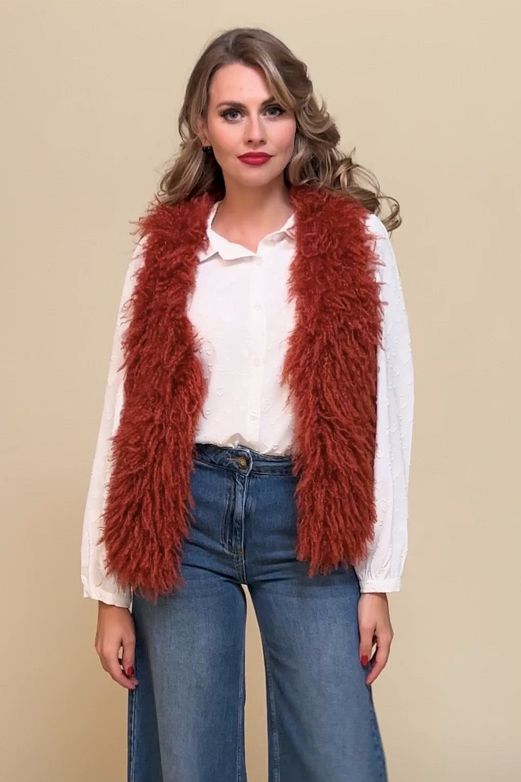 King Louie - Cilla Empire gilet in Rio rood 5