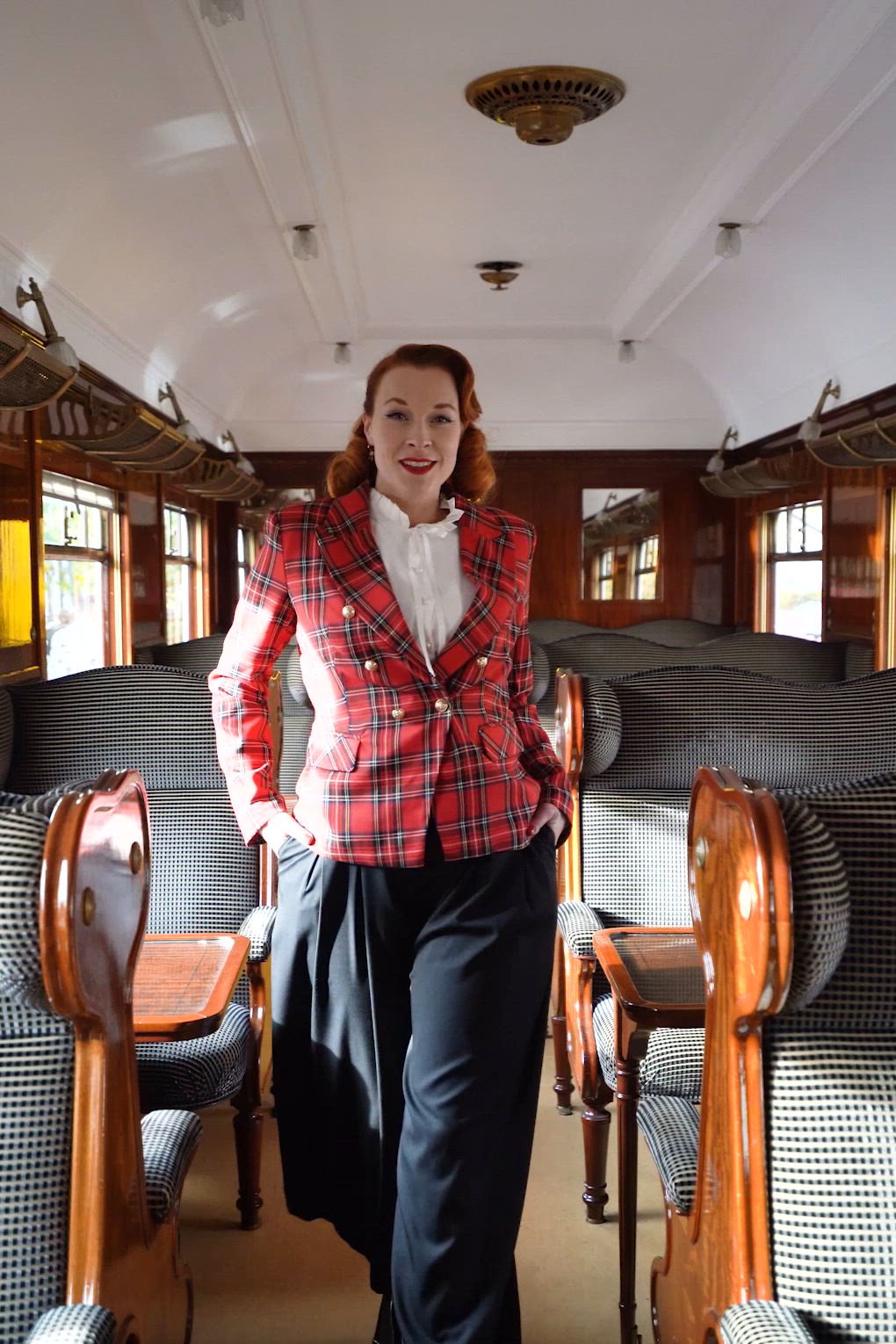 Hearts & Roses - Gillian tartan blazer in rood 3