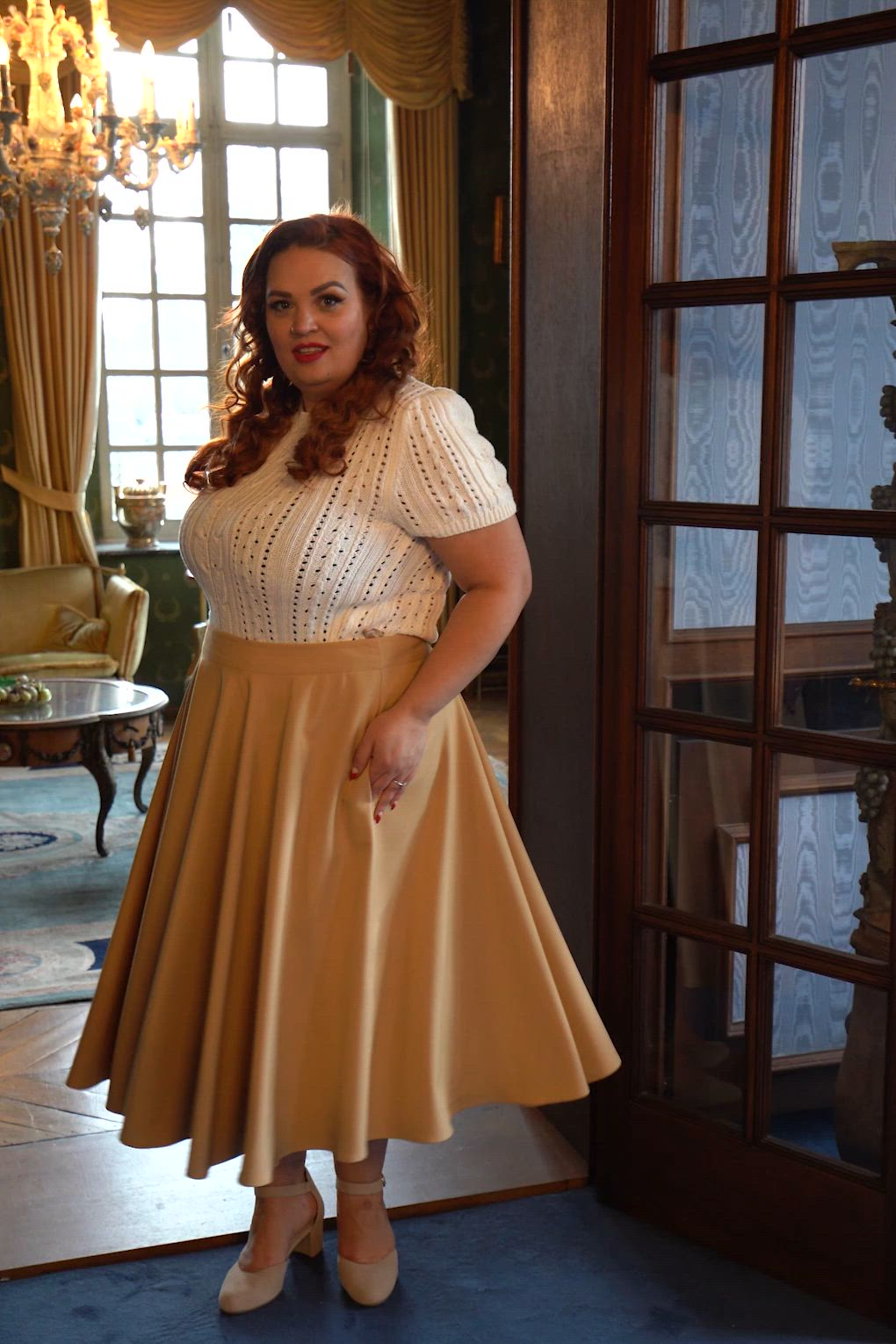 Topvintage Boutique Collection - Topvintage exclusive ~ Lianne top in gebroken wit 3