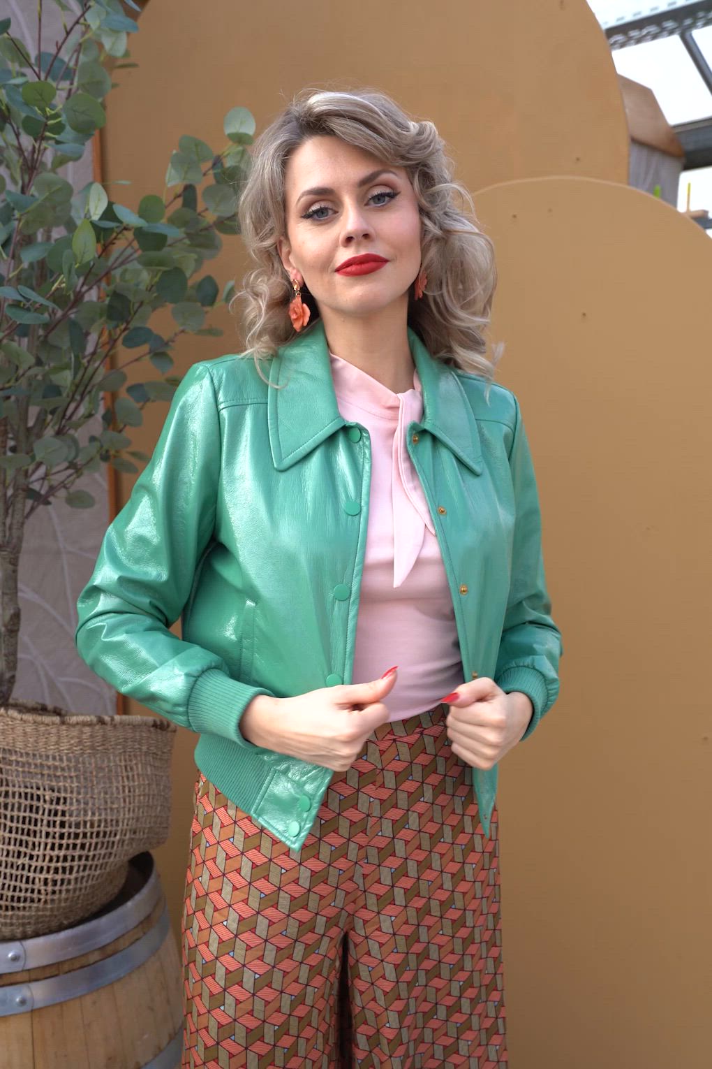 King Louie - Isa Shine jacket in neptune groen 3