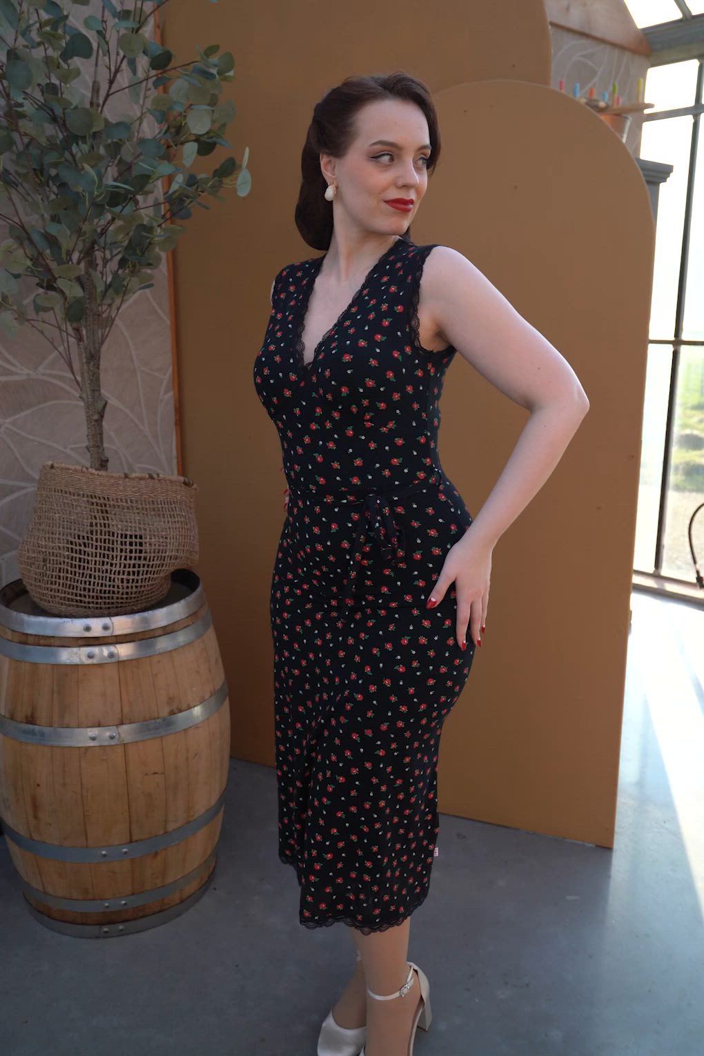 Blutsgeschwister - Daydream Darling midi jurk in Viva La Rosa 3