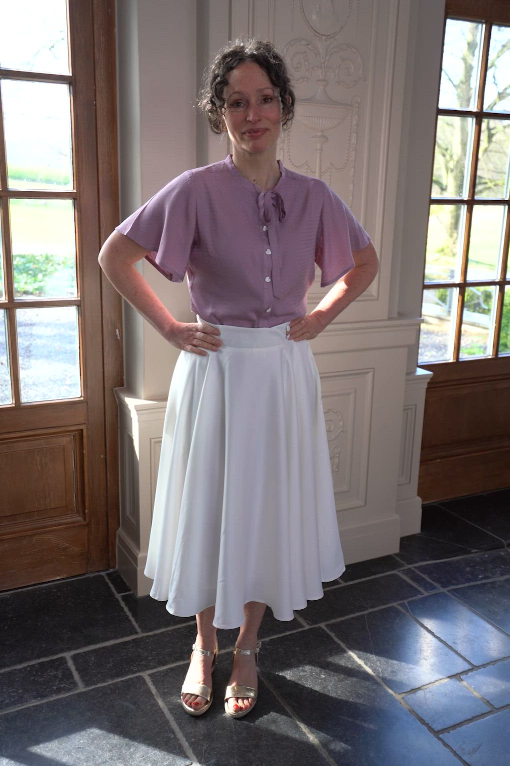 Banned Retro - May Wave blouse in lila 2