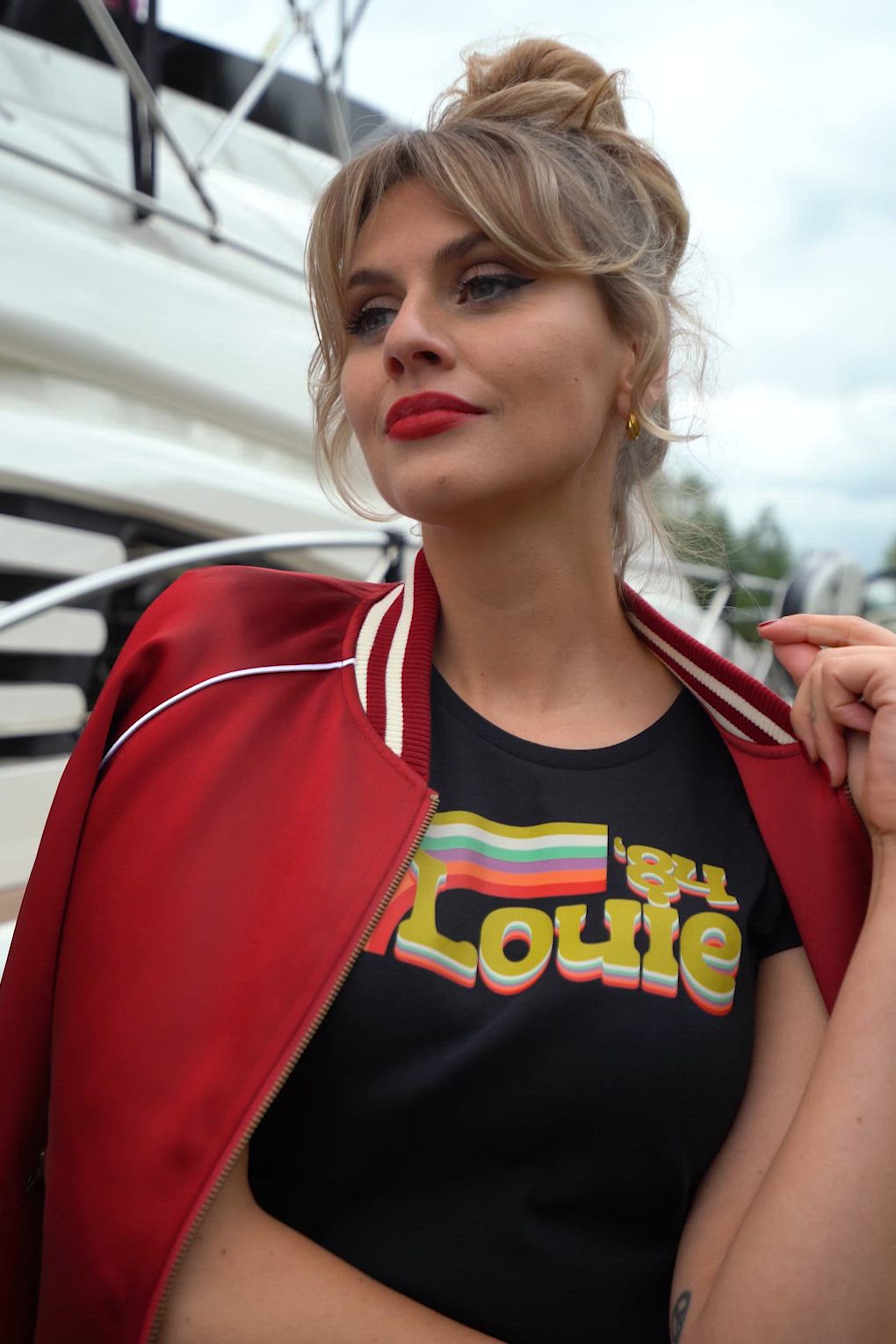 Topvintage Boutique Collection - Exclusivité Topvintage ~ Blouson Gigi en bordeaux