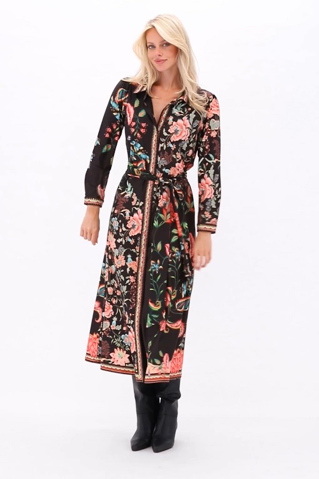 K-Design - Flora Fête Maxi Dress in Black 3