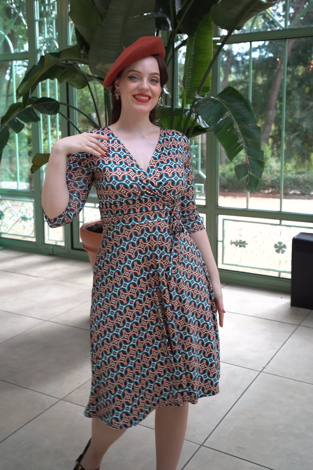 Vintage Chic for Topvintage - Exklusiv bei Topvintage ~ Aria Geo Swingkleid mehrfarbig 3