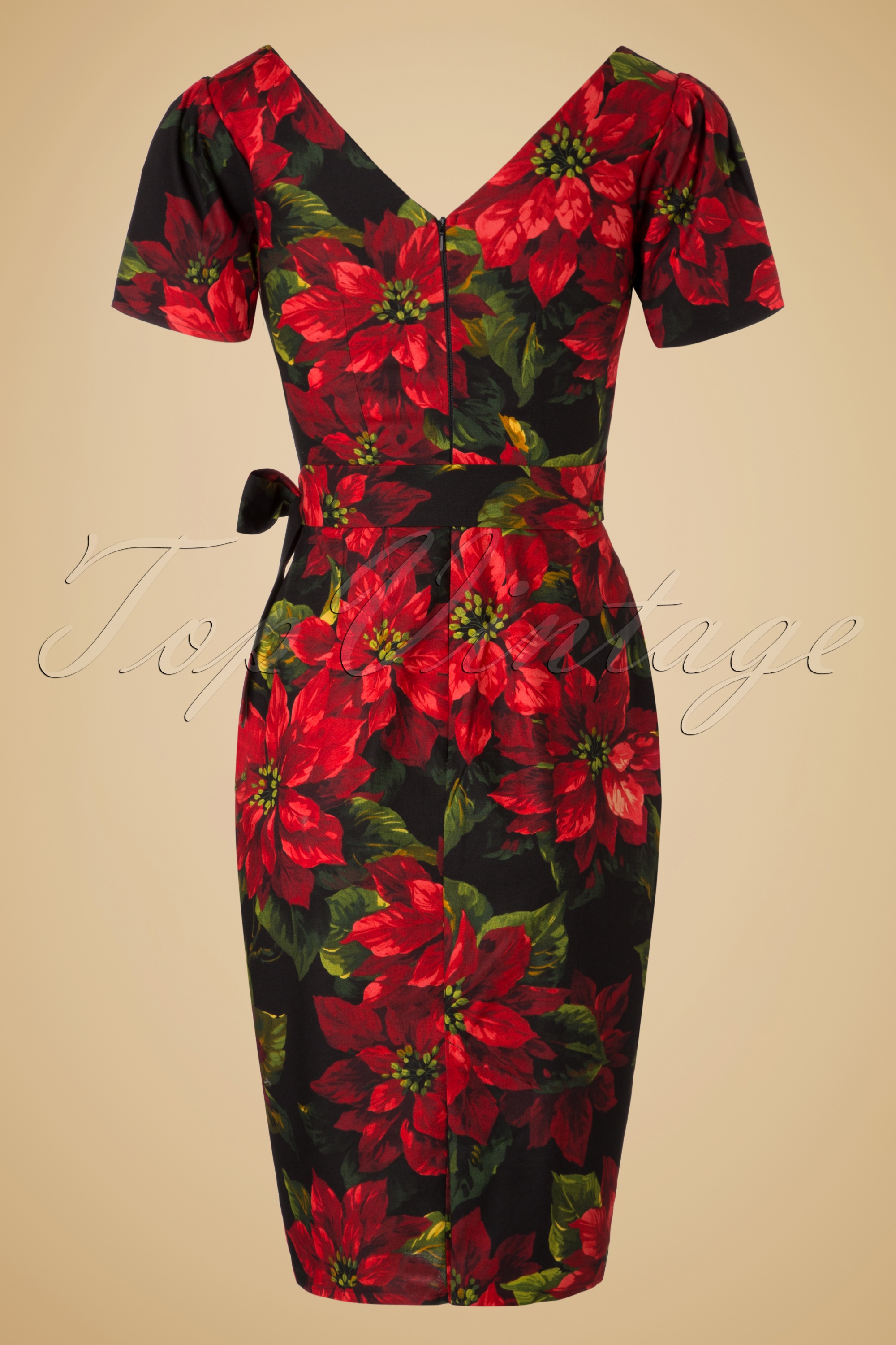 Victory Parade - TopVintage Exclusief ~ Rita Flowers Jurk in zwart en rood 6