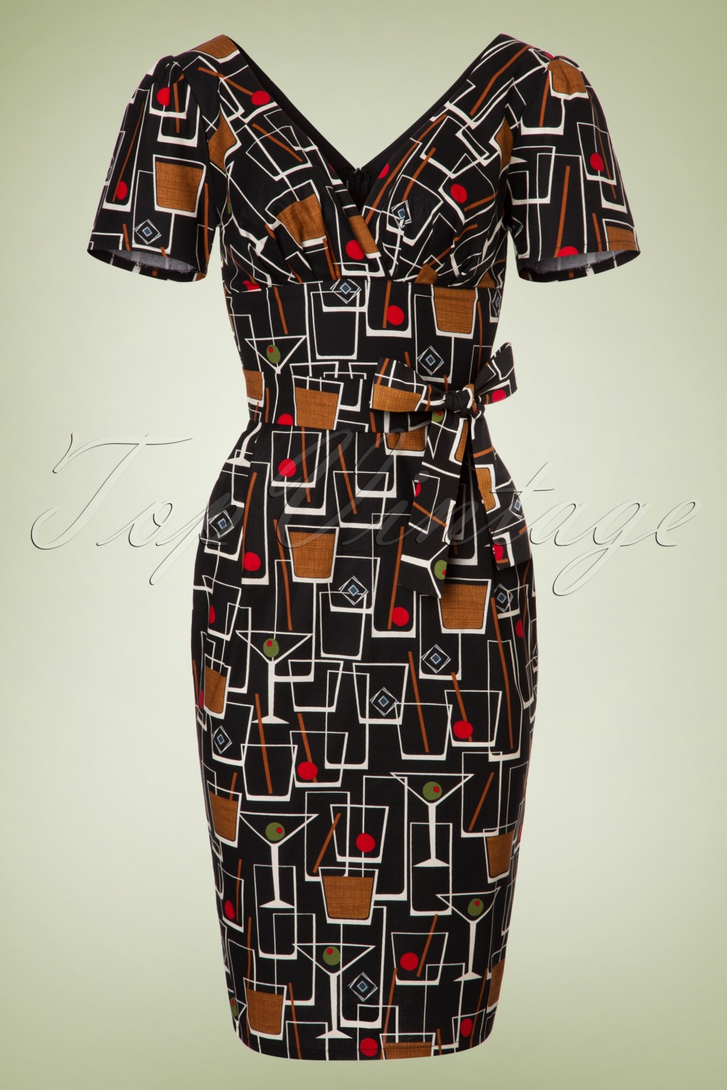TopVintage Exclusive 60s Rita Martini Dress in Black