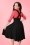 Mary Plain Swing Skirt Années 1950 en Noir