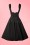 Collectif Clothing - Mary Plain Swing Skirt Années 1950 en Noir 6
