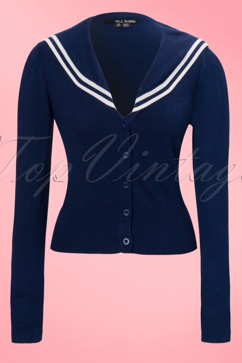 Bunny - Landlubber Cardigan Sailor en Bleu Marine
