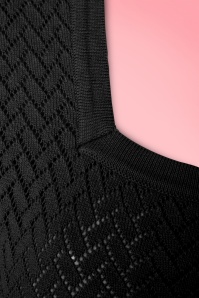 Collectif Clothing - Pia gebreide top met vierkante hals in zwart 3