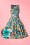 Hearts & Roses - Daisy Lilly Floral Swing Dress Années 50 en Turquoise 2