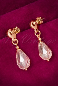 Marilyn's Sparkle - Girls Love Diamonds Gold Plated Drop Earrings Années 50 3
