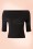 50s Bridgette Knitted Top in Black