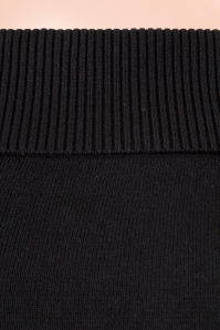 Collectif Clothing - Bridgette Knitted Top Années 1950 en Noir 3