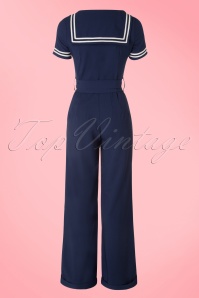 Bunny - 50s Ambleside Jumpsuit in Navy 4