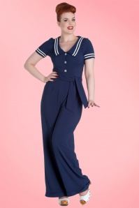 Bunny - 50s Ambleside Jumpsuit in Navy 6