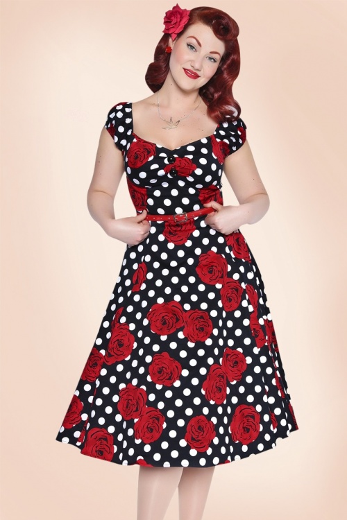 50s dress polka dot