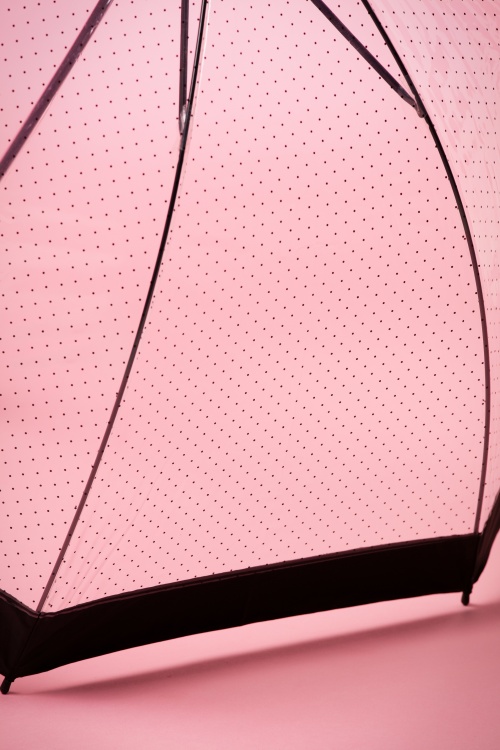 So Rainy - Lady Dot Transparenter Kuppelschirm in Schwarz 3