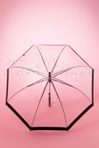 So Rainy - 60s Lady Dot Transparent Dome Umbrella in Black 5