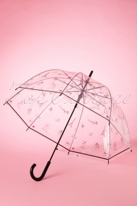 So Rainy - Bonjour Paris Transparent Dome Umbrella Années 60 en Noir 3