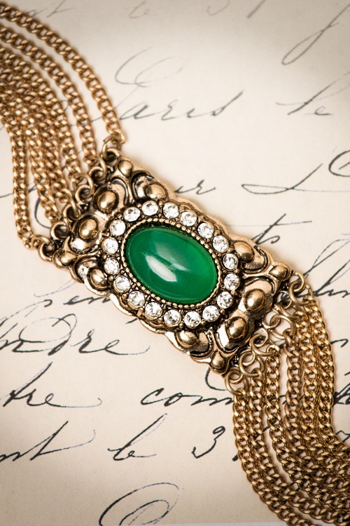  - Laverne Nouveau Bracelet Années 1920 en Doré vieilli 4