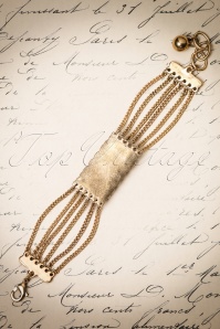  - Laverne Nouveau Bracelet Années 1920 en Doré vieilli 5