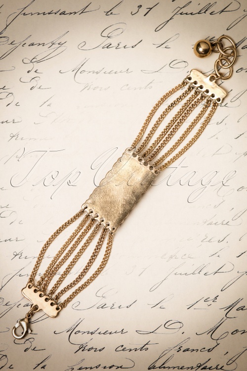  - 20s Laverne Nouveau Bracelet in Antique Gold 5