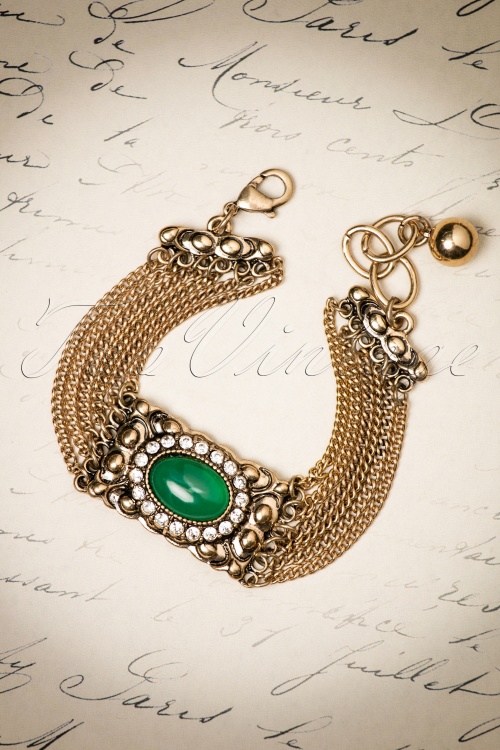  - 20s Laverne Nouveau Bracelet in Antique Gold