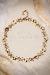  - 30s Bling It Up Necklace in Antique Gold 4