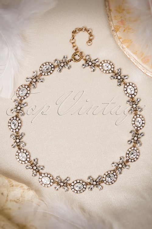  - 30s Bling It Up Necklace in Antique Gold