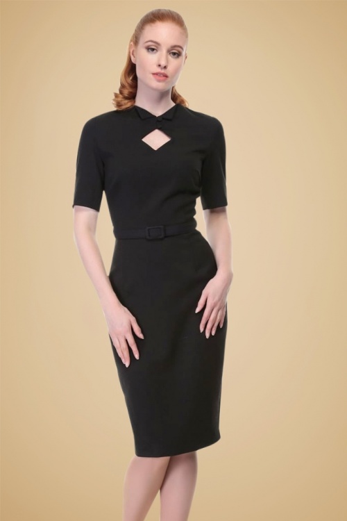 Aida Zak - 50s Sophia Pencil Dress in Black  2