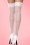 Lovely Legs Heart Back Seam Stockings Années 50 en Blanc