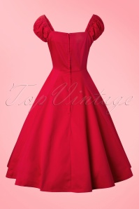 Collectif Clothing - Dolores Doll Swing-Kleid in Rot 5