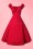 Vestido Swing de muñeca Dolores de los años 50 en rojo