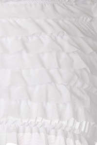 Lovely Legs - Sherry Ruffle Tanga Années 50 en Blanc 3