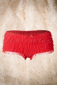 Lovely Legs - 50s Sherry Ruffle Tanga in Red 2