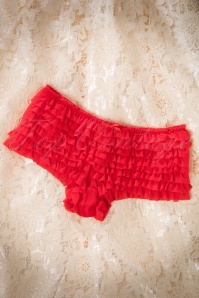 Lovely Legs - Sherry Ruffle Tanga in rood