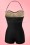 Bettie Page Swimwear - 50s Ruched Swimsuit Black 6