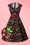 Pinup Couture Heidi Black Cherry Swing Dress 10814 01Wv