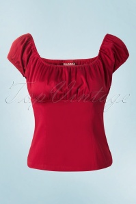 Pinup Couture - Bauerntop in Rot 4