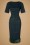 Collectif Clothing - 30s Juliette Chaise Check Pencil Dress in Navy and Green 5