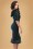Collectif Clothing - Juliette Chaise Check Pencil Dress Années 30 en Navy et Vert 11