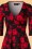 Dolly and Dotty - 50s Katherine Floral Swing Dress in Black and Red 5