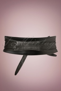 Collectif Clothing - 50s Obi Wrap Belt in Black 4