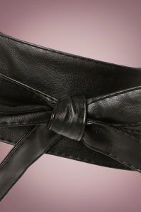 Collectif Clothing - Obi Wrap Belt Années 50 en Noir 2